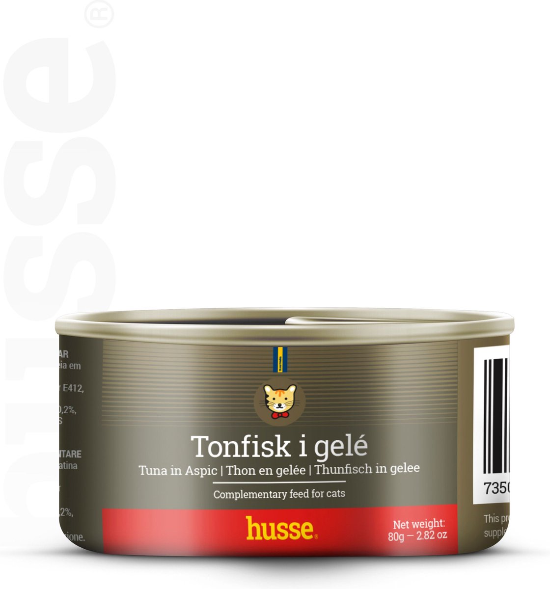 Husse Tonijn in Gelei - Kattenvoer Nat, Natvoer kat, Katteneten, Katten Voer - 48 x 80 g