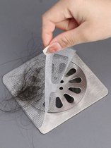 Douchputje zeef - doucheputje sticker - zeef - anti haren - anti verstopping - Universele Haarfilter - Haarvanger - Douchebak - 3 stuks