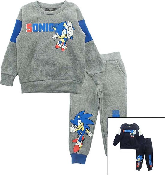 Costume de jogging Sonic the Hedgehog /costume de maison/costume de loisirs gris taille 98