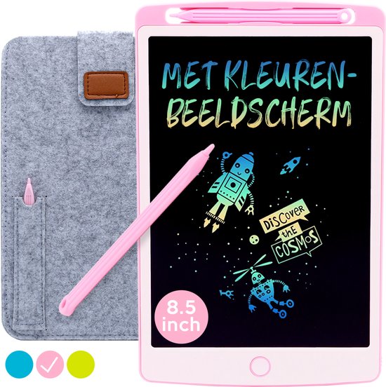 LCD Tekentablet Kinderen "Roze" 8.5 inch - Cadeau - Kadootjes - Kleurenscherm - Educatief Speelgoed 4 Jaar - Meisjes - Educatief - Speelgoed Vanaf 3 Jaar - Kids Tablet - Drawing Tablet - Kindertablet - Tekenpad - Drawing Pad - Kleine Cadeautjes
