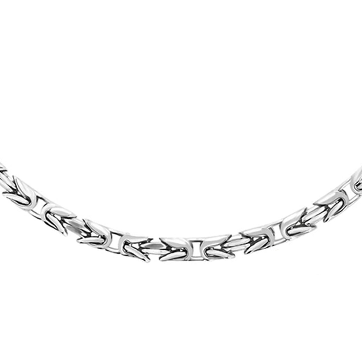 Juwelier Zwartevalk - ZILVEREN VIERKANTE KONINGSSCHAKEL KETTING BIZ 80/65cm--