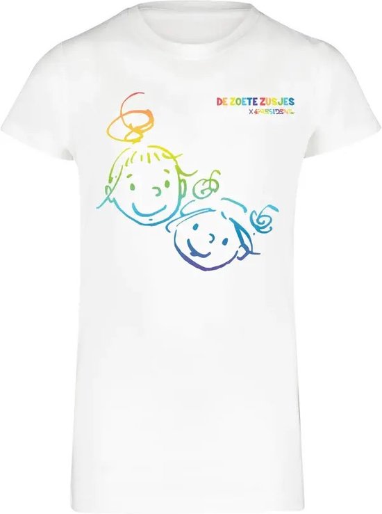 4PRESIDENT T-Shirt Aisha De Zoete Zusjes Wit taille 152