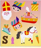 6 Vellen Sinterklaas Stickers - 72 stickers - Uitdeelcadeaus - Traktatie voor Kinderen - Stickers voor Kinderen