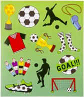 6 Vellen Voetbal Stickers - 72 stickers - Uitdeelcadeaus - Traktatie voor Kinderen - Stickers voor Kinderen