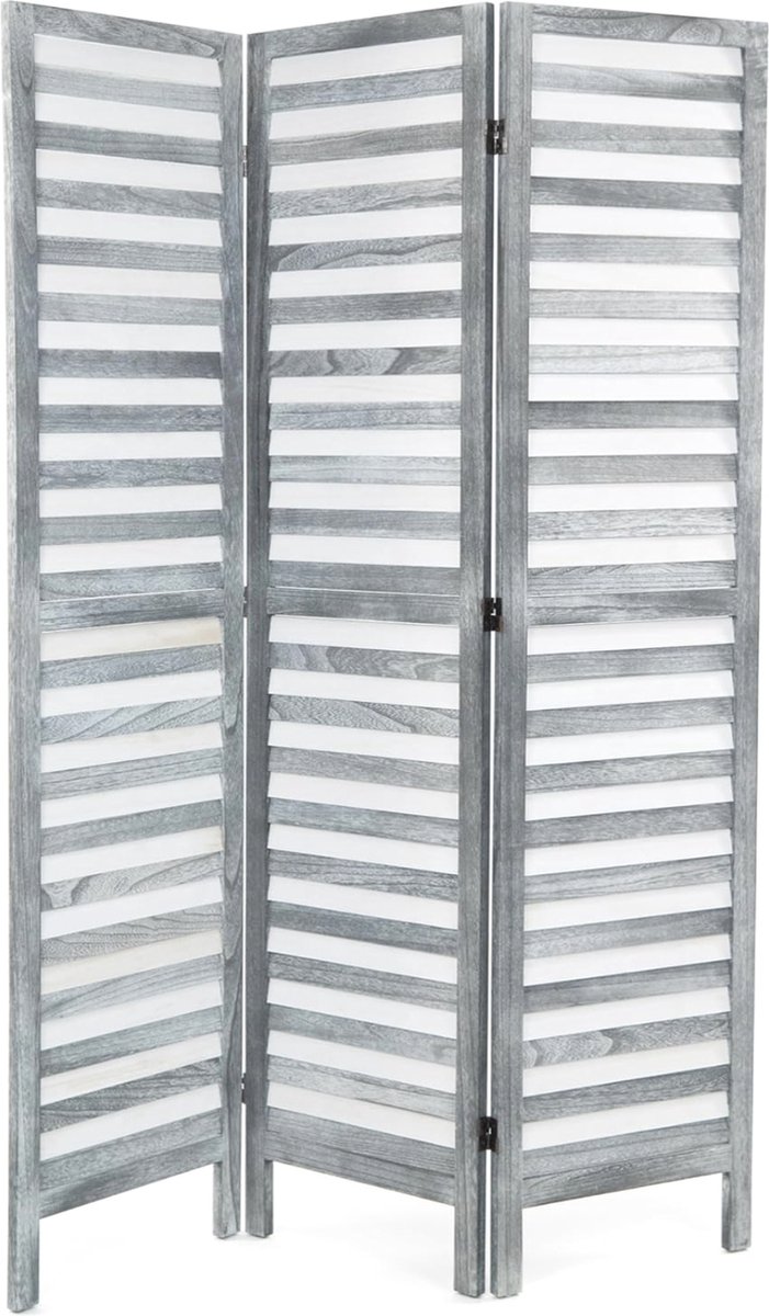 Mara Luxe Kamerscherm - 3 Panelen - Scheidingswand - Paravent - Kant en klaar - Hout - Grijs - 170 x 120 cm