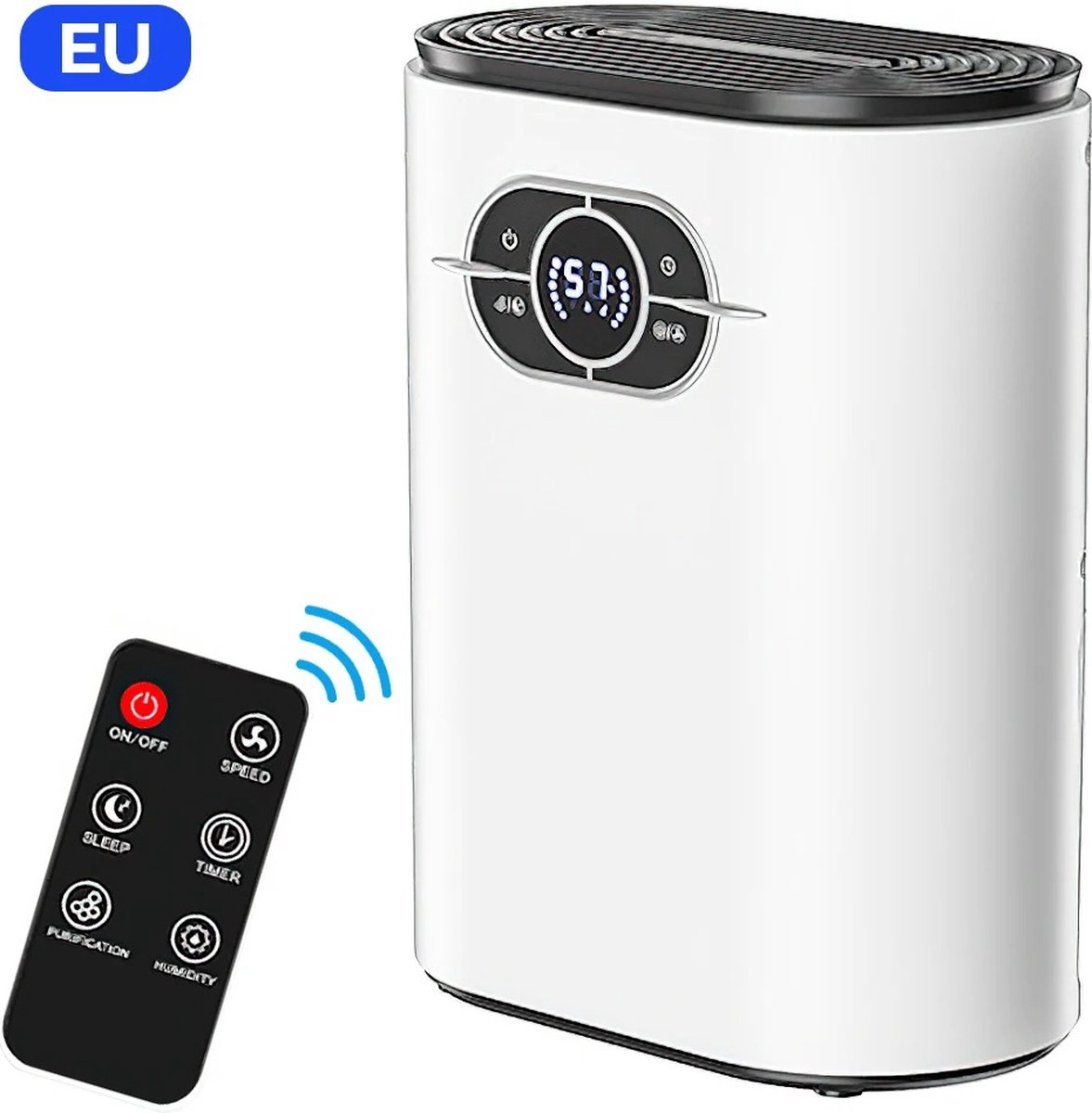 Merkloos BolGalaxy Luchtontvochtiger en Luchtreiniger 2 in 1 Dehumidifier Luchtontvochtiger Slaapkamer Wit Voor Thuis Kamer Keuken