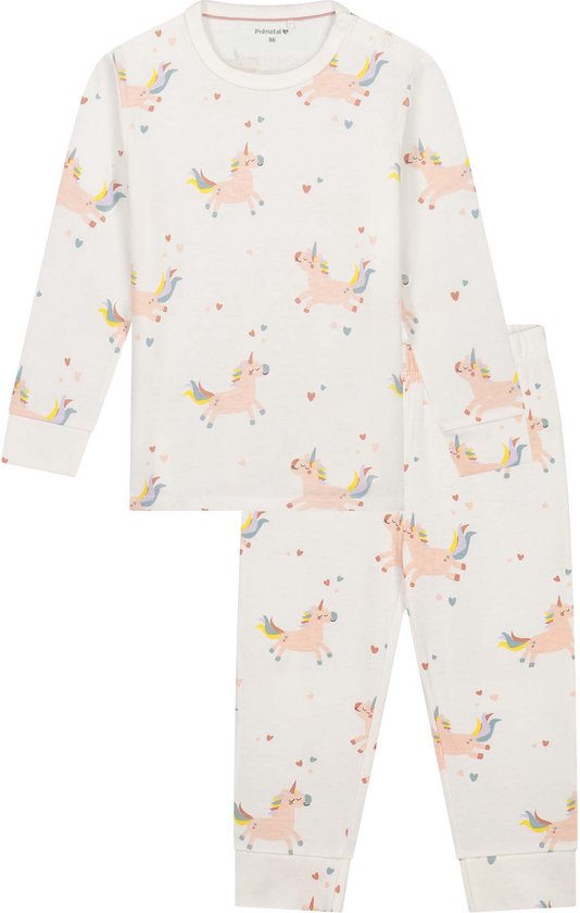 KIMU Onesie Pegasus kinder pak eenhoorn wit regenboog unicorn - maat 146-152 - eenhoornpak jumpsuit pyjama