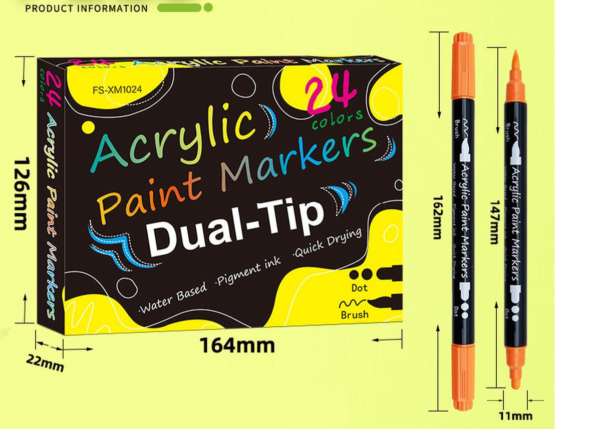 Ohuhu Alcohol Markers 120 Kleuren, Dubbele Punt Penseel & Fijne Punt