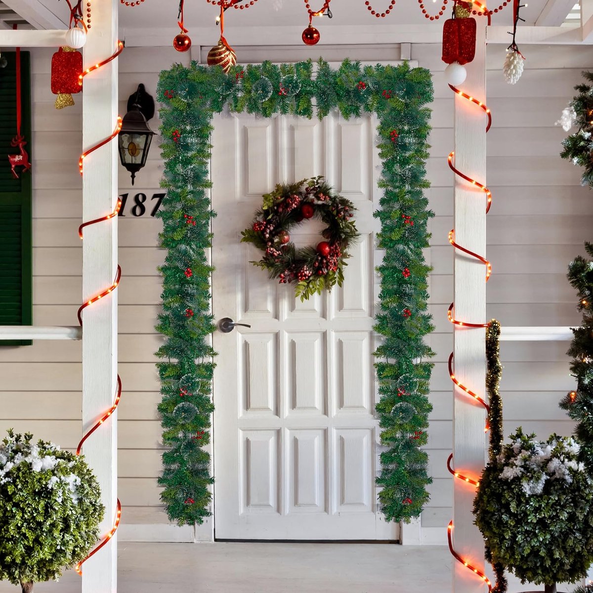Meisterhome - Guirlande met verlichting 2.70 meter - Kerstguirlande - 50 led – foto 5