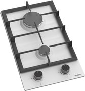Wiggo WH-G332RD(W)- Table de cuisson à gaz encastrable avec Wok - 30cm - Wit