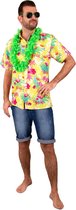 PartyXplosion - Hawaii & Carribean & Tropisch Kostuum - Tropische Hawaii Overhemd Geel Man - Geel - Large - Carnavalskleding - Verkleedkleding