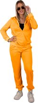 PartyXplosion - Jaren 80 & 90 Kostuum - Player Orange Team - Vrouw - Oranje - Maat 44 - Carnavalskleding - Verkleedkleding