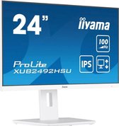 Bol.com iiyama ProLite XUB2492HSU-W6 - 24 Inch - IPS - Full HD - USB-hub - In hoogte verstelbaar aanbieding