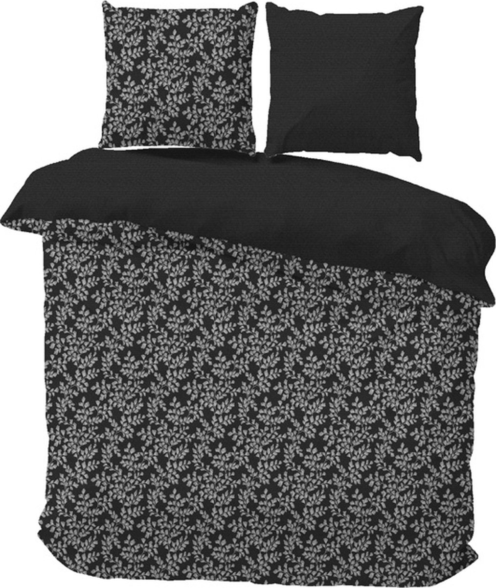iSleep Dekbedovertrek Morris - Litsjumeaux - 240x200/220 cm - Zwart