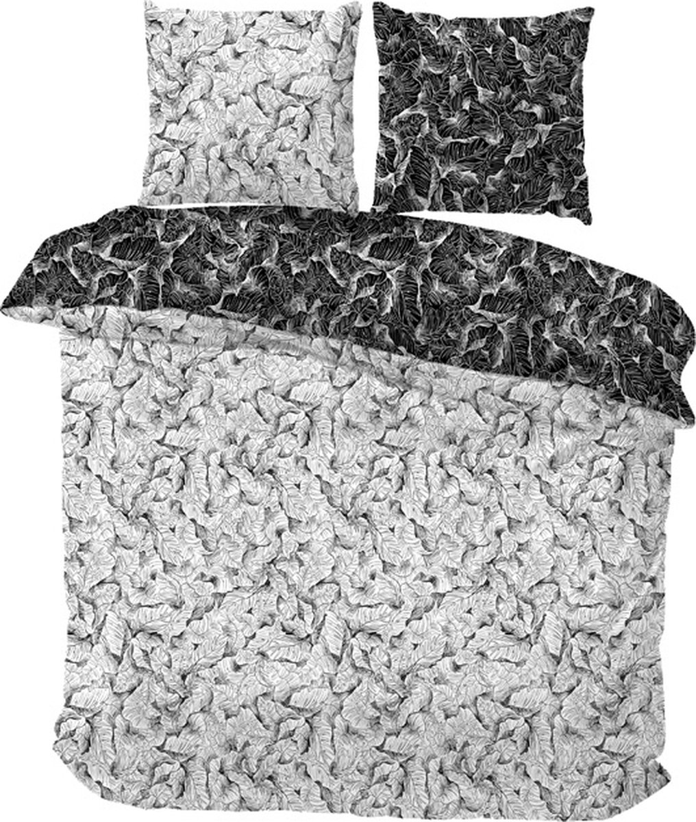 iSleep Dekbedovertrek Max - Litsjumeaux XL - 260x200/220 cm - Zwart