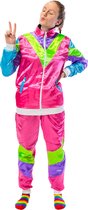 Fout trainingspak - Retro - Foute party kleding - 80s kostuum - Dames - Heren - Roze - Maat XL/XXL