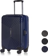 ©TROLLEYZ - Florence No.7 - Trolley - 55cm met TSA slot - Dubbele wielen - 360° spinners - 100% ABS - Handbagage koffer in Ocean Blue