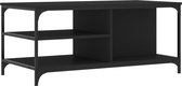 vidaXL - Salontafel - 100x50x45 - cm - bewerkt - hout - zwart