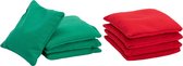 Pochettes / Sacs Officiels Cornhole - Vert / Rouge - 2x4 pièces