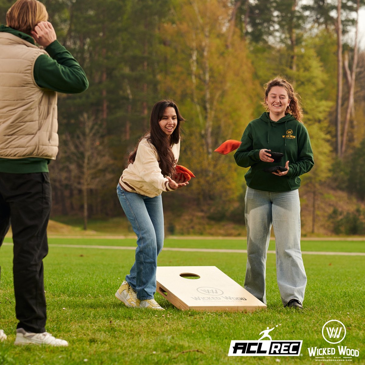 Wicked Wood Games – Cornhole Starting Kit – 90x60 cm – Inclusief 1 Board en 8 Zakjes – Officiële ACL Licentie — afbeelding 3