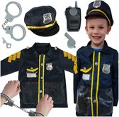 Playos® - Costume de Police - avec Menottes et Talkie Walkie - 3 à 8 ans - Enfants - Déguisements - Costume de Police - Carnaval