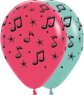 Partydeco - All over music ballonnen - 30 cm (25 stuks)