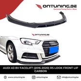 Audi A3 8V Facelift (2016-2020) RS Look Front Lip Carbon