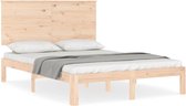 vidaXL - Bedframe - met - hoofdbord - massief - hout