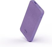 Hama Fabric 10 USB-C Powerbank 10000mAh - 1 x USB-C / USB-A output - 1 x USB-C input - Stoffen behuizing - Geschikt voor iPhone en Samsung - Paisley Purple