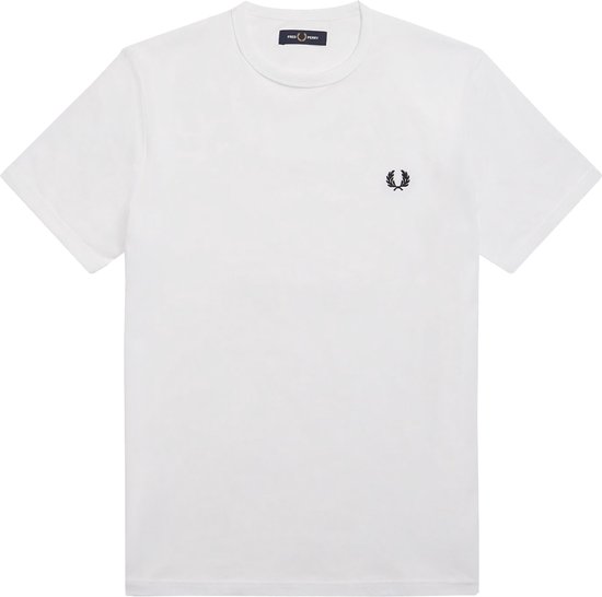 Fred Perry - Ringer T-Shirt Wit - Heren - Maat XL - Slim-fit
