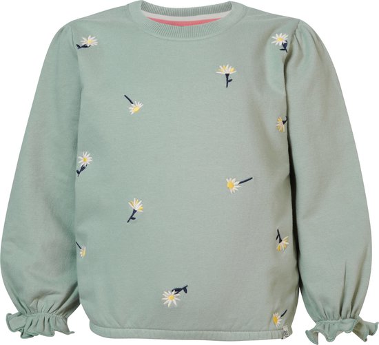 Noppies Girls Sweater Eustis long sleeve Meisjes Trui - Slate Gray - Maat 140