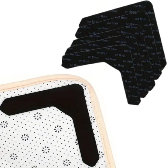 Antislip stickers ondertapijt 4 stuks - Tapijt woonkamer - Vloerkleed - Anti slip mat grijper