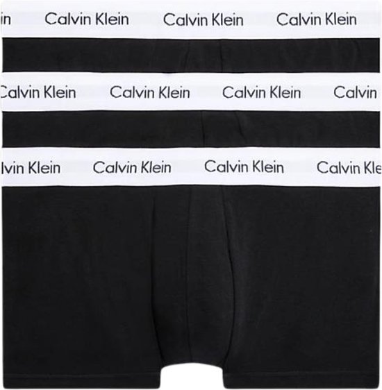 Calvin Klein 3-Pack Heren Low Rise Trunks - Zwart - Maat S