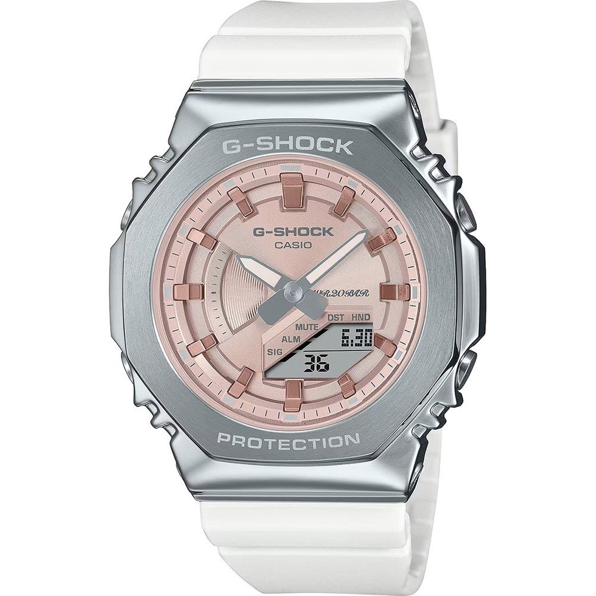 Casio G-Shock GM-S2100WS-7AER Horloge - Kunststof - Wit - Ø 40 mm