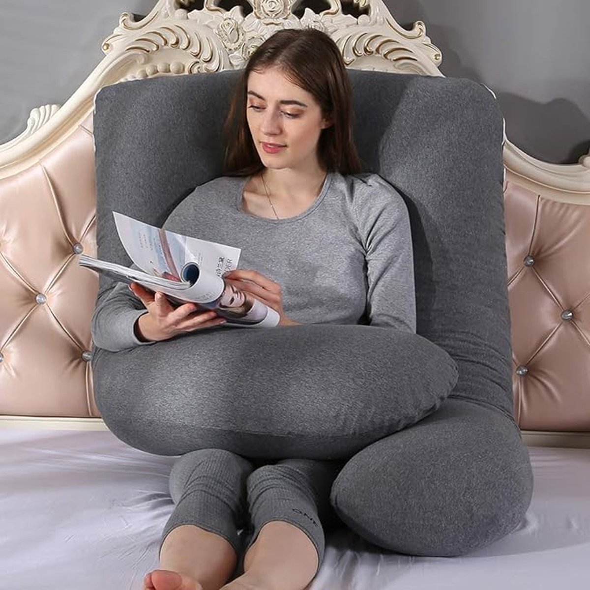 Goedkoopste Borstvoedingskussen,zijslaapkussen, Katoen - zwangerschapskussen, ondersteuningskussen