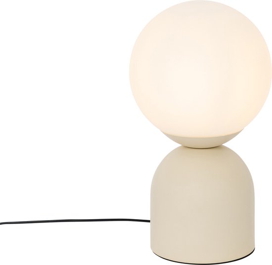 QAZQA pallontrend - Lampe de table Design - 1 lumière - H 35 cm - Beige - Salon | Chambre à coucher | Cuisine