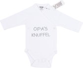 VIB® - Rompertje Luxe Katoen - Opa's Knuffel (Wit) - Babykleertjes - Baby cadeau