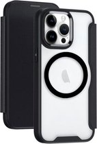 Portemonnee Hoesje Geschikt voor Apple iPhone 13 Pro | Compatibel met MagSafe | Wallet Book Case met Magneet | Beschermhoes met Pasjeshouder | Zwart