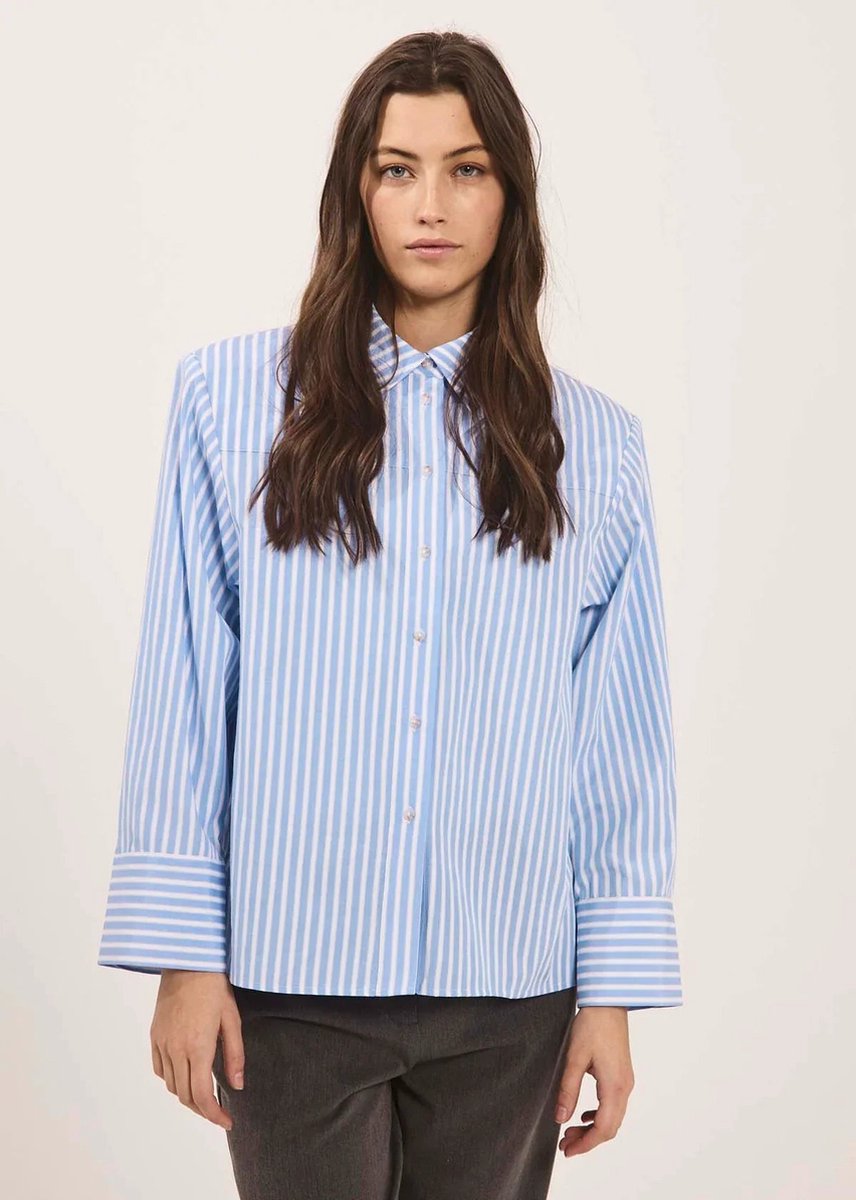 Mari blouse blue stripe - NORR