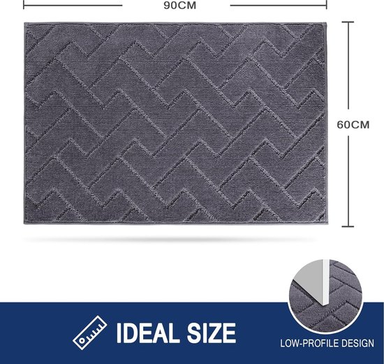 Oiilores Schoonloopmat, deurmat binnen, 80 x 120 cm, antislip, wasbaar