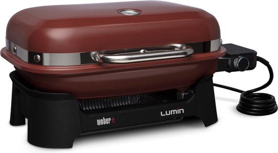 Weber Lumin Compact elektrische barbecue – tafelblad – rood – 2200W