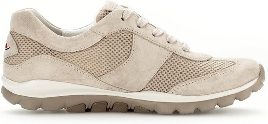 Gabor rollingsoft sensitive 46.966.23 - dames rollende wandelsneaker - beige - maat 42 (EU) 8 (UK)