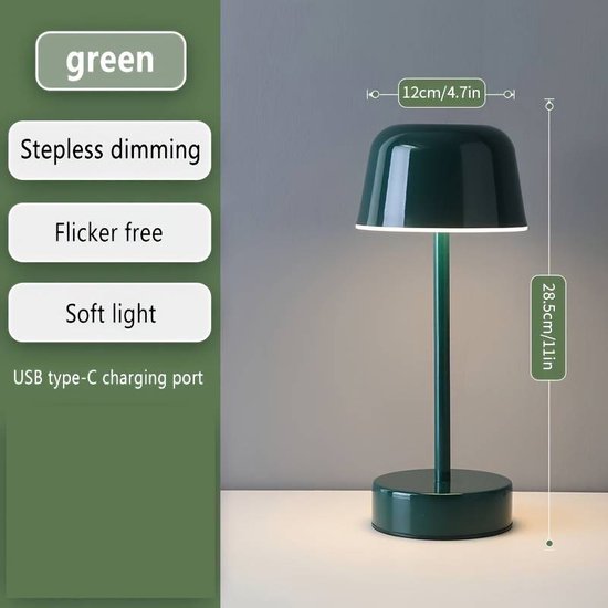 - Ags - Kleurrijke Retro LED Lamp- Design Tafellamp Draadloos USB