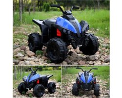 Elektrische kinder quad - Accuvoertuigen - Elektrische kinder motor - 6V - 3km/5km - 1 tot 6 jaar - Groot model - Blauw