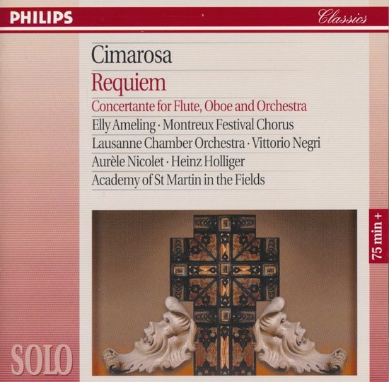 CDhoes Cimarosa Requiem Concertante for Flute, Oboe and Orchestra met tekst
