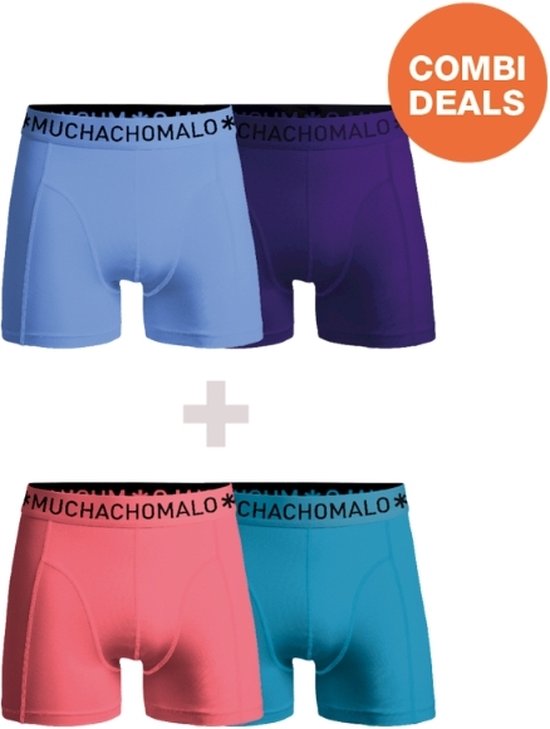 Muchachomalo Heren Boxershorts - 2 Pack - Maat L - 95% Katoen - Mannen Onderbroeken