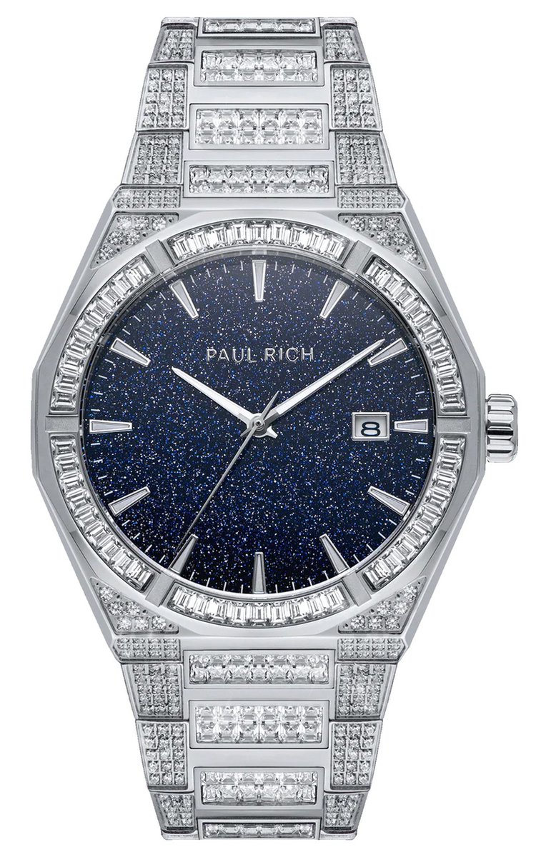 Paul Rich Iced Star Dust II Silver ISD205 horloge 43 mm