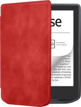 Case2go - E-reader Hoes geschikt voor PocketBook Verse / Pro - Sleepcover - Auto/Wake functie - Magnetische sluiting - Rood