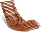 vidaXL Chaise longue à bascule en bois d'acacia