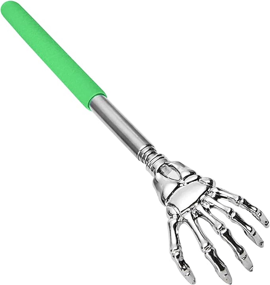 Goedkoopste Telescoopstang rugkrabber van hoogwaardig roestvrij staal tot 58,5 cm, draagbaar, handvaste handgreep, telescopische krabber voor rugkrassen tegen jeuk, bothand met stevige greep (groen